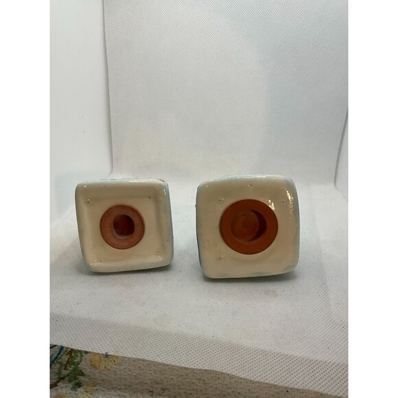 Vintage Handmade and Handpainted Studio Art Pottery Tropical Fish Salt Pepper & - Picture 5 of 7